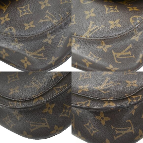 LOUIS VUITTON Saint Cloud GM Shoulder Bag Monogram Leather Brown - Picture 7 of 14